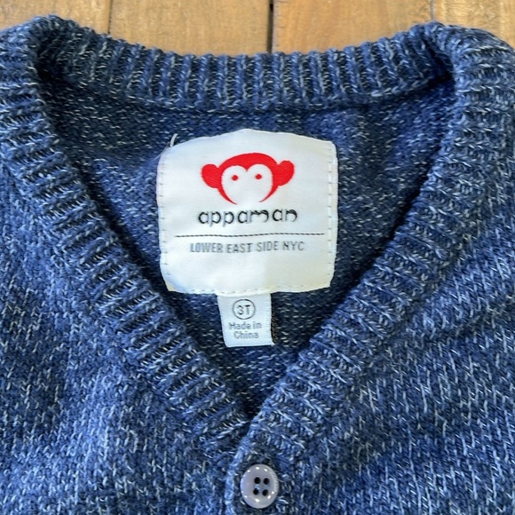 Appaman green stripe cardigan sweater - Picture 3 of 4